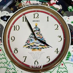 Seiko Melodies in Motion Christmas Musical Wall Clock with Santa Sleigh Reindeer