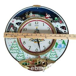 Seiko Melodies in Motion Christmas Musical Wall Clock with Santa Sleigh Reindeer