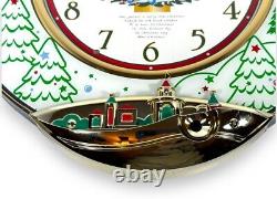 Seiko Melodies in Motion Christmas Tree Musical Wall Clock Santa Sleigh Reindeer