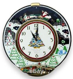 Seiko Wall Clock Musical Melodies in Motion Christmas Tree Santa Sleigh Reindeer