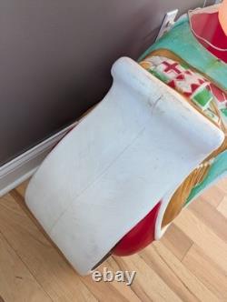 Sleigh Blow Mold Vintage Union Santa Reindeer Deer Decor Rare Large Size