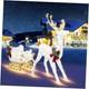 Sleigh  Christmas Décor Includes Pre-strung Led White Reindeer And Santa's