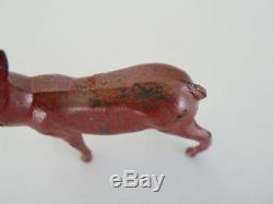 Sleigh RARE BARCLAY B197 1949 SANTA WITH TOYS AND REINDEER WITH HTF ANTLERS