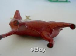 Sleigh RARE BARCLAY B197 1949 SANTA WITH TOYS AND REINDEER WITH HTF ANTLERS