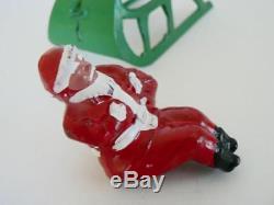 Sleigh RARE BARCLAY B197 1949 SANTA WITH TOYS AND REINDEER WITH HTF ANTLERS