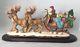 Smithsonian Institute Santa 4 Reindeer Sleigh Christmas Figurine Great Condition