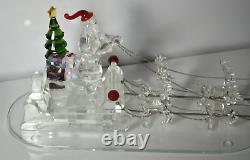 Sorelle Crystal Up Up and Away Santa with Sleigh, 8 Reindeer, Tree & Gifts Large