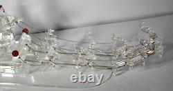 Sorelle Crystal Up Up and Away Santa with Sleigh, 8 Reindeer, Tree & Gifts Large