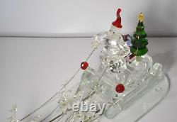 Sorelle Crystal Up Up and Away Santa with Sleigh, 8 Reindeer, Tree & Gifts Large