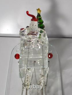 Sorelle Crystal Up Up and Away Santa with Sleigh, 8 Reindeer, Tree & Gifts Large