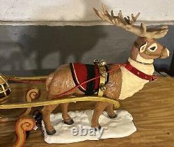 Special Times Animated Reindeer & Santa On Sleigh 18 x 36 Tested