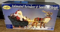 Special Times Animated Reindeer & Santa On Sleigh 18 x 36 Tested