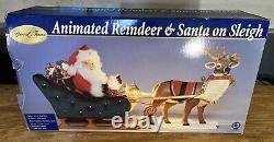 Special Times Animated Reindeer & Santa On Sleigh 18 x 36 Tested