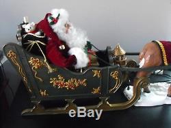 Special Times Christmas Illuminated Animated Reindeer & Santa Sleigh 40 Long