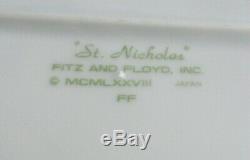 St Nicholas Fitz and Floyd Santa Claus Sleigh Reindeer Platter Lg 10 x 14