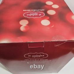 St Nicholas Square 12FT Santa Sleigh & Reindeer Inflatable NEW SEALED 56×144×35