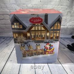 St. Nicholas Square Inflatable Santa Sleigh Reindeer Christmas Outdoor Decor