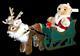 Steiff Father Santa Bear In Wood Sleigh With Reindeer Ean 670565 New In Box +