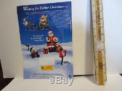 Steiff Father Santa Bear in Wood Sleigh with Reindeer EAN 670565 New in box +