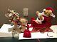 Steiff Friends Of Christmas 0118.17/18 Withbox Santa Bear, Reindeer & Sleigh Set