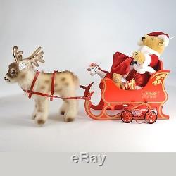 Steiff Friends of Christmas limited edition w box 1989 reindeer sleigh friends