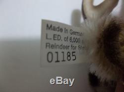 Steiff SANTA Bear REINDEER Sleigh Button In Ear TRENDS Of CHRISTMAS West Germany