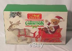 Steiff SANTA SLEIGH & REINDEER Friends Of Christmas Teddy Bear 0118/00
