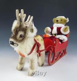 Steiff SANTA SLEIGH & REINDEER Friends Of Christmas Teddy Bear 0118,00 Holidays
