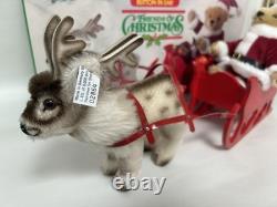 Steiff Santa Bear and Reindeer Sleigh Set Friends of Christmas with Box Ltd Ed