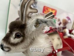 Steiff Santa Bear and Reindeer Sleigh Set Friends of Christmas with Box Ltd Ed