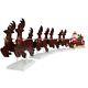 Steinbach Wooden Santa On His Sled With Reindeer Nutcracker, 18.11