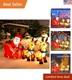 Stunning 8ft Inflatable Santa On Sleigh With 2 Reindeer & Bright Led Lights