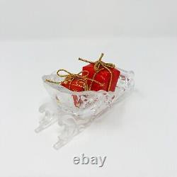 Swarovski Christmas Crystal Santa's Sleigh Sled Reindeer 214821 205165 NO BOX