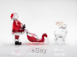 Swarovski Christmas Xmas Santa Figurines Claus + Reindeer + Sleigh 2016