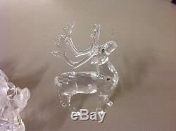 Swarovski Crystal Christmas Santa Claus Sleigh & Reindeer Set