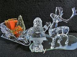 Swarovski Crystal Christmas Santa, Sleigh & Reindeer Set, 7475 000 601 602 & 603