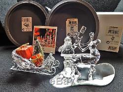 Swarovski Crystal Christmas Santa, Sleigh & Reindeer Set, 7475 000 601 602 & 603