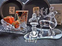 Swarovski Crystal Christmas Santa, Sleigh & Reindeer Set, 7475 000 601 602 & 603