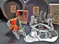Swarovski Crystal Christmas Santa, Sleigh & Reindeer Set, 7475 000 601 602 & 603