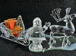 Swarovski Crystal Christmas Santa, Sleigh & Reindeer Set, 7475 000 601 602 & 603