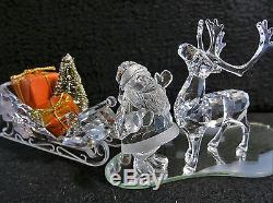 Swarovski Crystal Christmas Santa, Sleigh & Reindeer Set, 7475 000 601 602 & 603