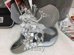 Swarovski Crystal Christmas Santa, Sleigh & Reindeer Set Lot, 7475 601 602 & 603