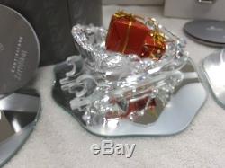 Swarovski Crystal Christmas Santa, Sleigh & Reindeer Set Lot, 7475 601 602 & 603