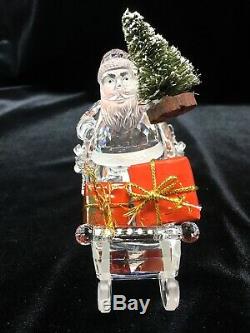 Swarovski Crystal Santa, Sleigh, 2 Presents, Xmas Tree And Reindeer