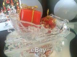 Swarovski Crystal Sleigh Reindeer Santa Christmas Set Mirrors Boxes COA Mint