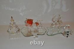 Swarovski Holiday Set Santa, Sleigh, Reindeer, Snowman, Tree + More! Free Ship