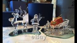 Swarovski Santa sleigh and reindeer set