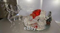 Swarovski Schlitten + Rentier+ Weihnachts Mann Sleigh Reindeer Santa Ap 2005 Ovp