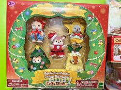 Sylvanian Families Calico Critters Christmas Tree Santa Baby Sleigh Reindeer-nib