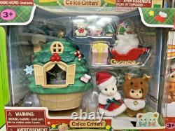Sylvanian Families Calico Critters Christmas Tree Santa Baby Sleigh Reindeer-nib